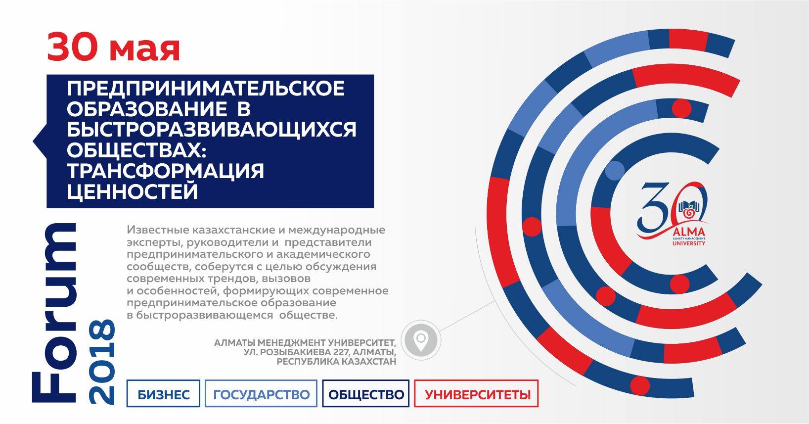 AlmaU II annual International Forum "Entrepreneurship in emerging societies: transformation of values"