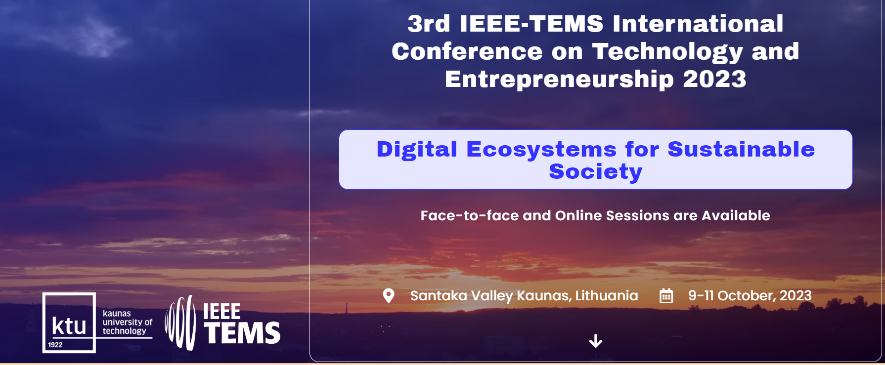 Call for Papers: 3rd IEEE-TEMS ICTE 2023 Digital Ecosystems for Sustainable Society 
