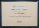 RTU FEEM ASSISTANT PROFESSOR RECEIVES A CERTIFICATE OF MERIT FROM THE WORLD CUSTOMS ORGANIZATION