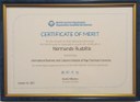 RTU FEEM ASSISTANT PROFESSOR RECEIVES A CERTIFICATE OF MERIT FROM THE WORLD CUSTOMS ORGANIZATION