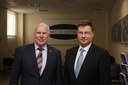 Valdis Dombrovskis holds guest lecture at BA School of Business and Finance