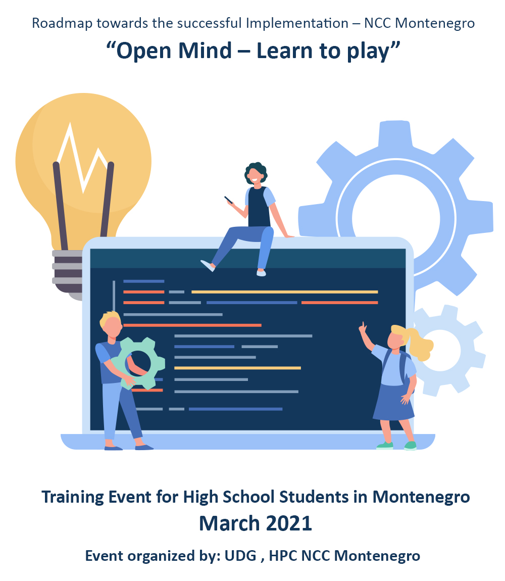 UDG “Open Mind – Learn to play” Training Event for High School Students in Montenegro