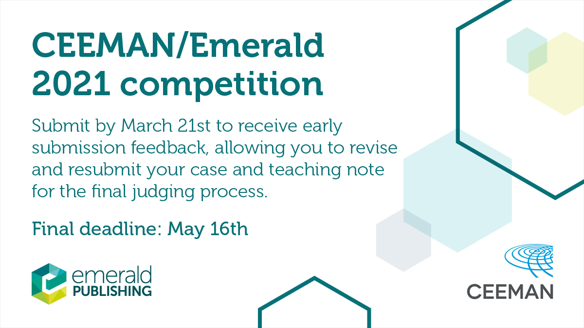 27th CEEMAN/Emerald Case Writing Competition is open for submissions